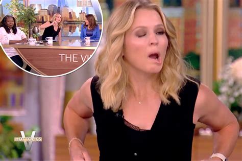 sara haines nude|Sara Haines attempts to mimic a penis on 'The View'.